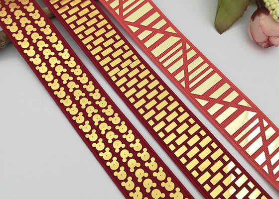 Chine Matériel 100% décoratif de polyester de largeur des bandes élastiques 25MM d'accessoires de vêtements fournisseur