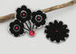 La broderie noire de fleur raccorde la couleur/taille adaptées aux besoins du client formées par Wintersweet fournisseur