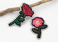 La broderie de fleur de modèle de Rose raccorde le matériel 100% lumineux de polyester de couleur fournisseur